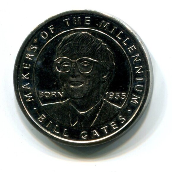 2000 Bill Gates Makers of the Millenium Commemorative Token (b649) - Picture 1 of 2